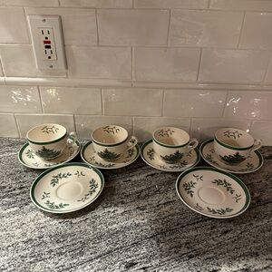 Set of Spode Christmas England Tea Cups